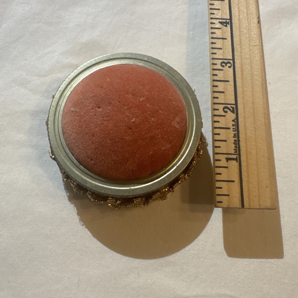 Vintage Homemade Pin Cushion Canning Lid Base Unique Sewing